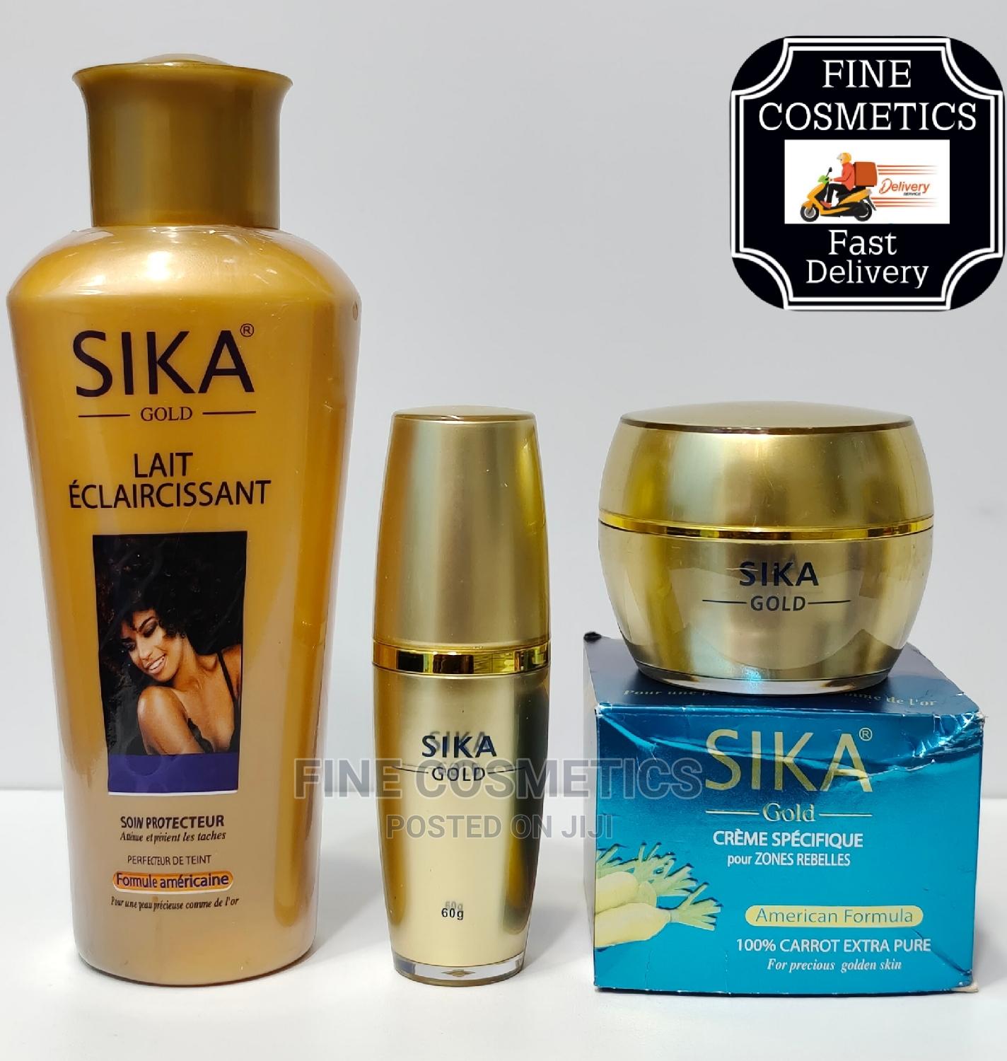 Sika Gold Skin Unifying Set Of Lotion, Serum + Spots Remover in Central