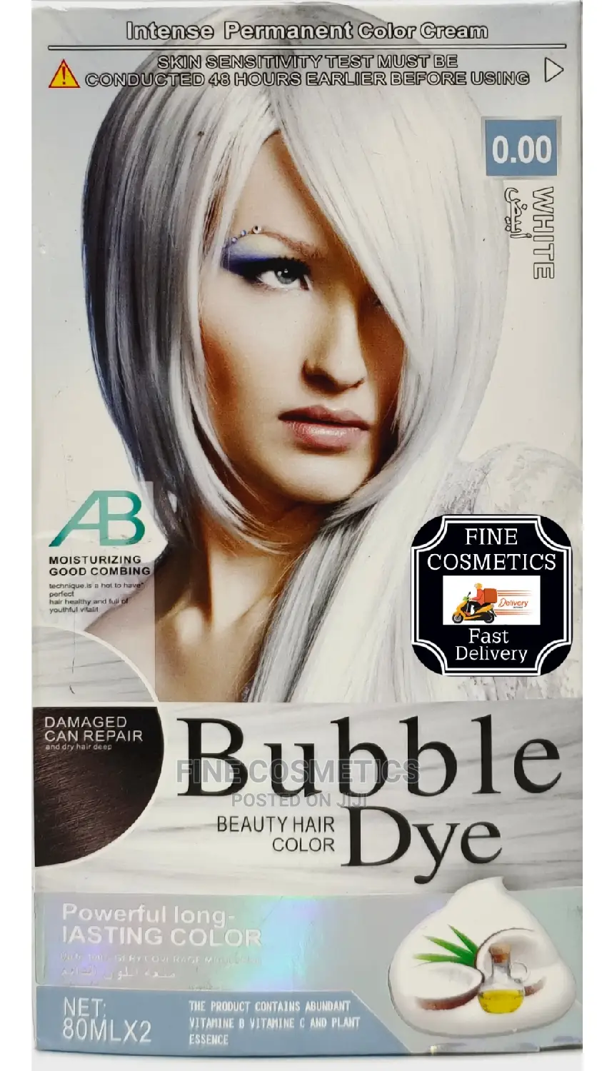 Jeseca Bubble Beauty Professional Hair Color Dye White Gray