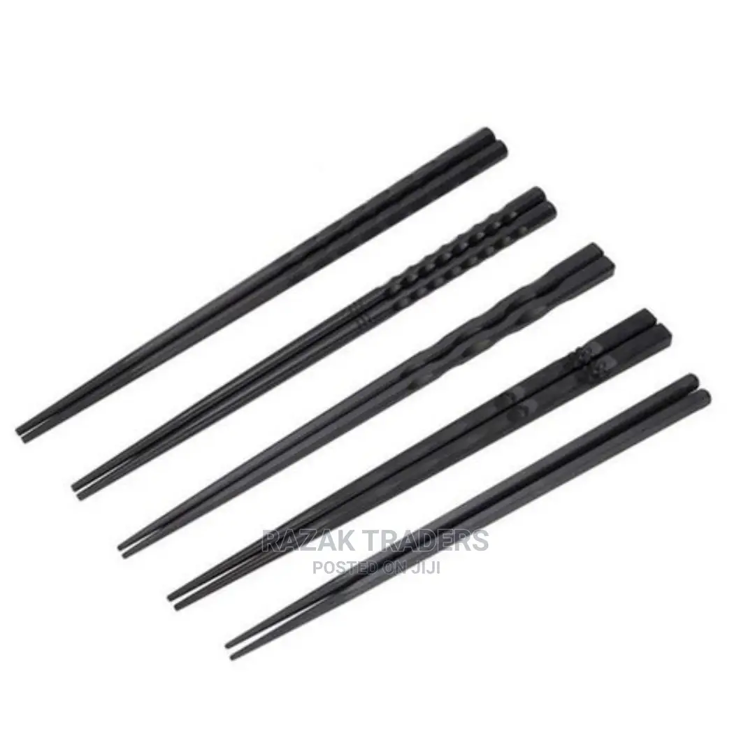 1 Pair Japanese Chopsticks Alloy Non-Slip Wood