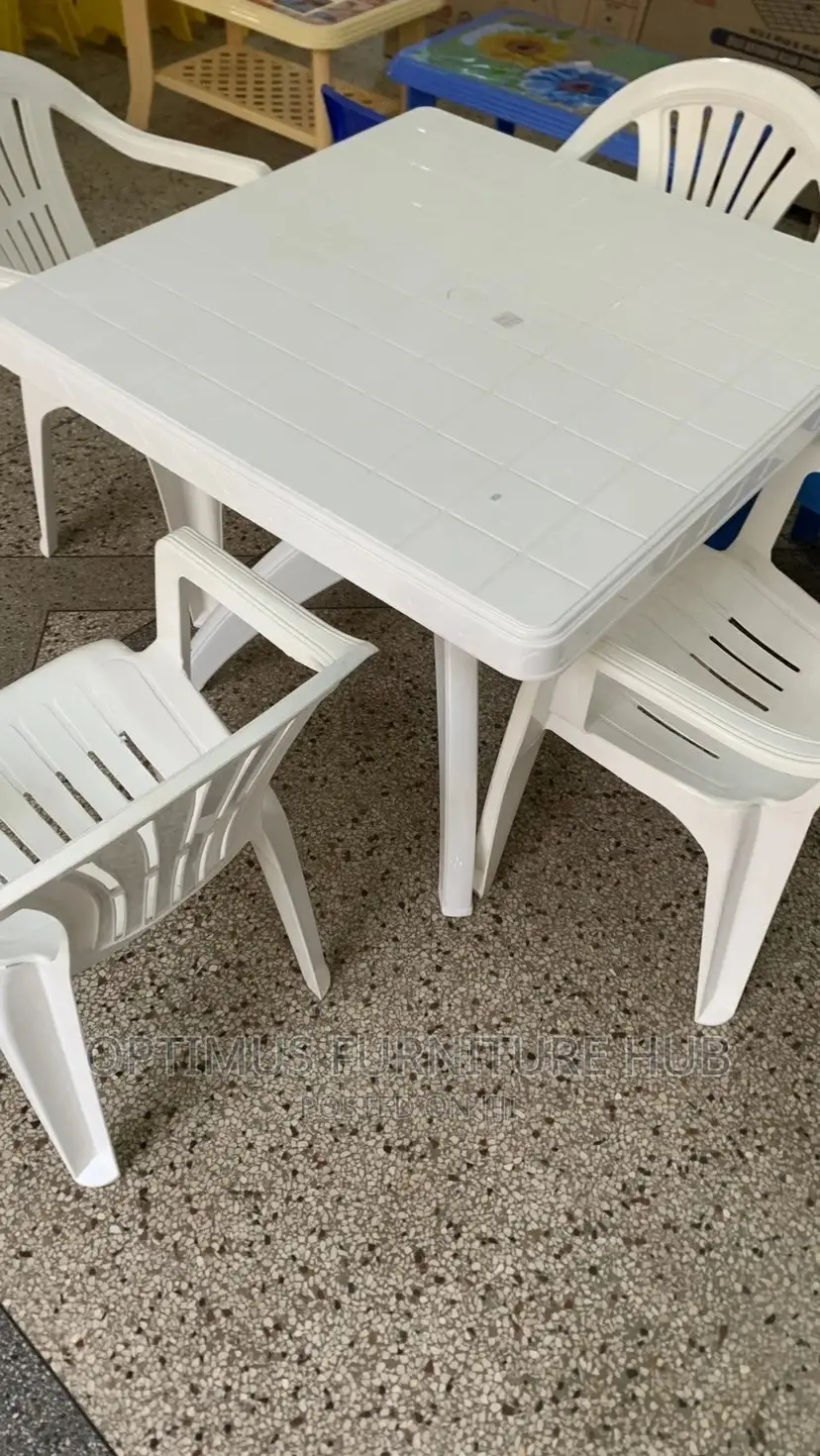 Square Plastic Tables (Angular Legs)
