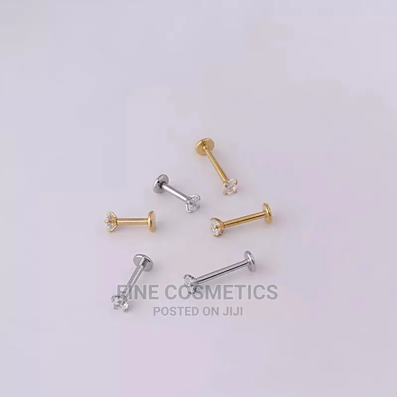 1pair Titanium Internaly Threaded Screw Earring Tragus Helix