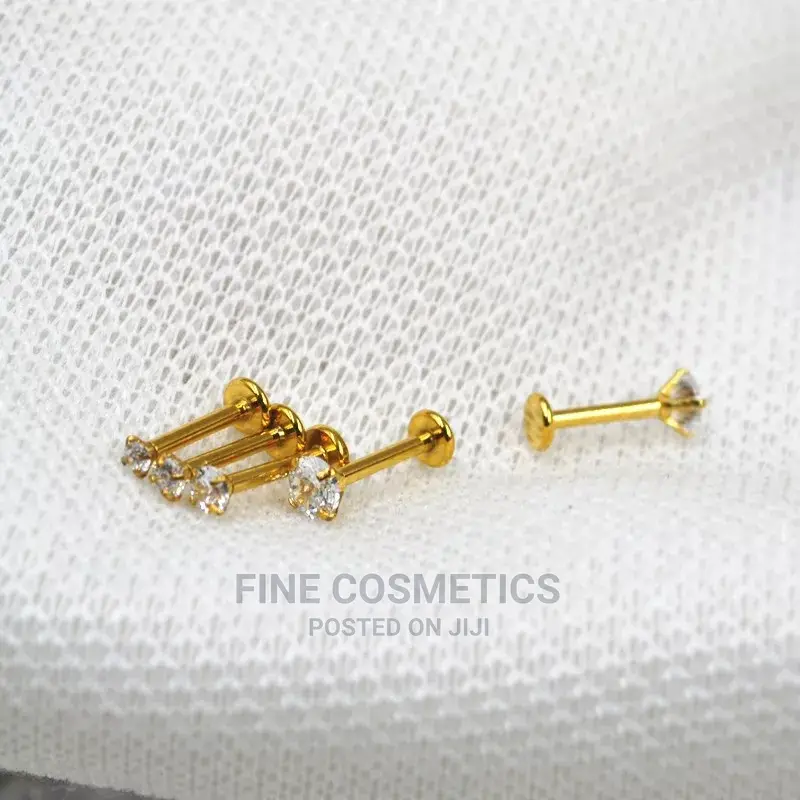 1pair Titanium Internaly Threaded Screw Earring Tragus Helix
