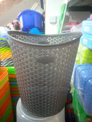 Kenpoly Waste Paper Basket Plasic, Gray Colour