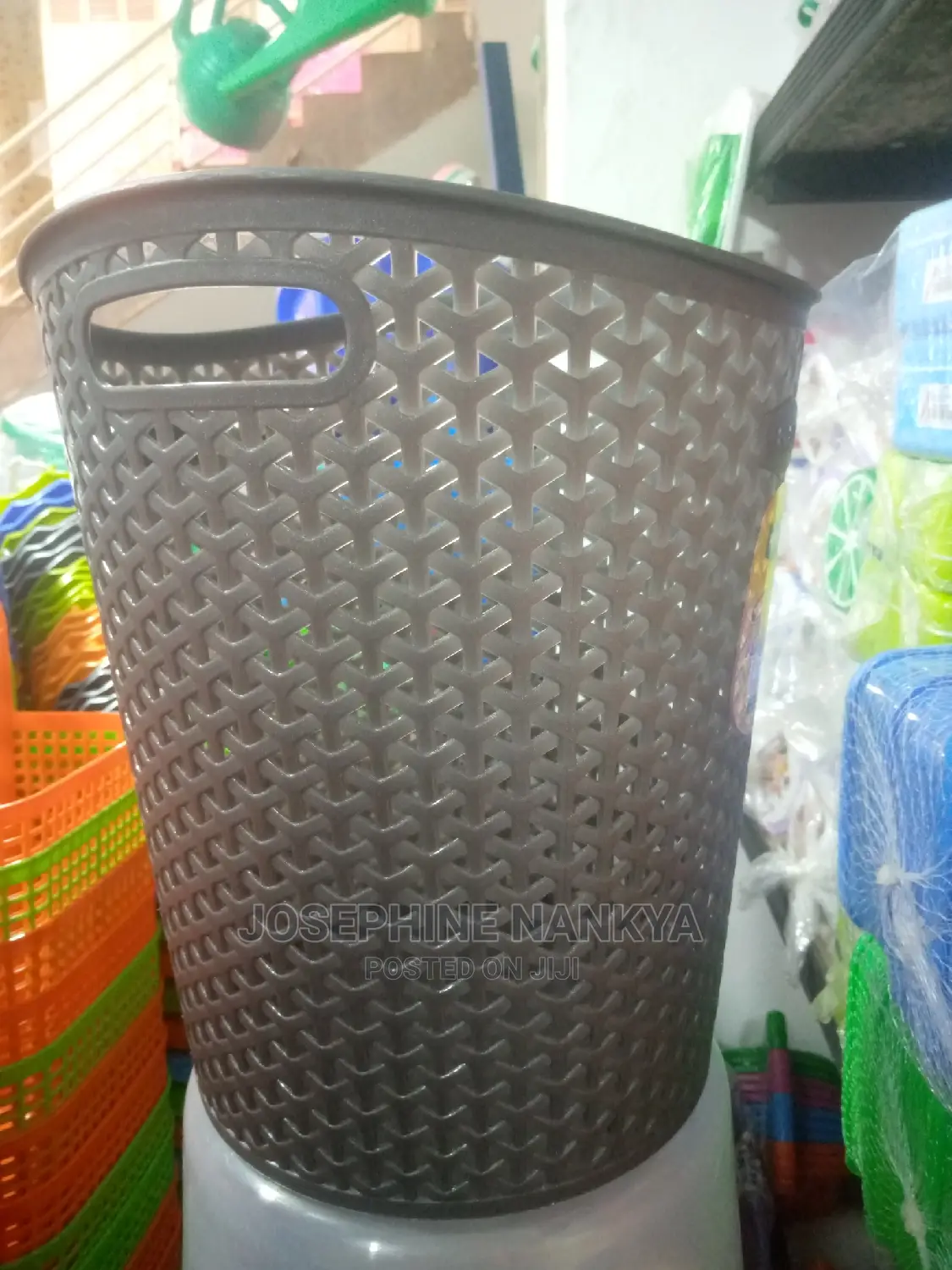 Kenpoly Waste Paper Basket Plasic, Gray Colour