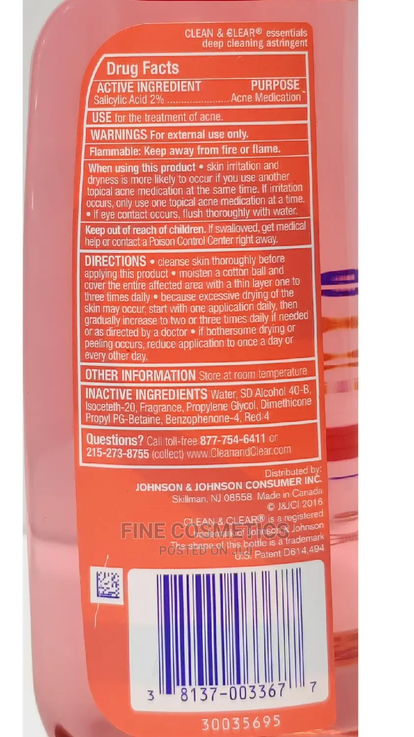 Clean and Clear Essential Deep Cleansing Astringent Cleanser