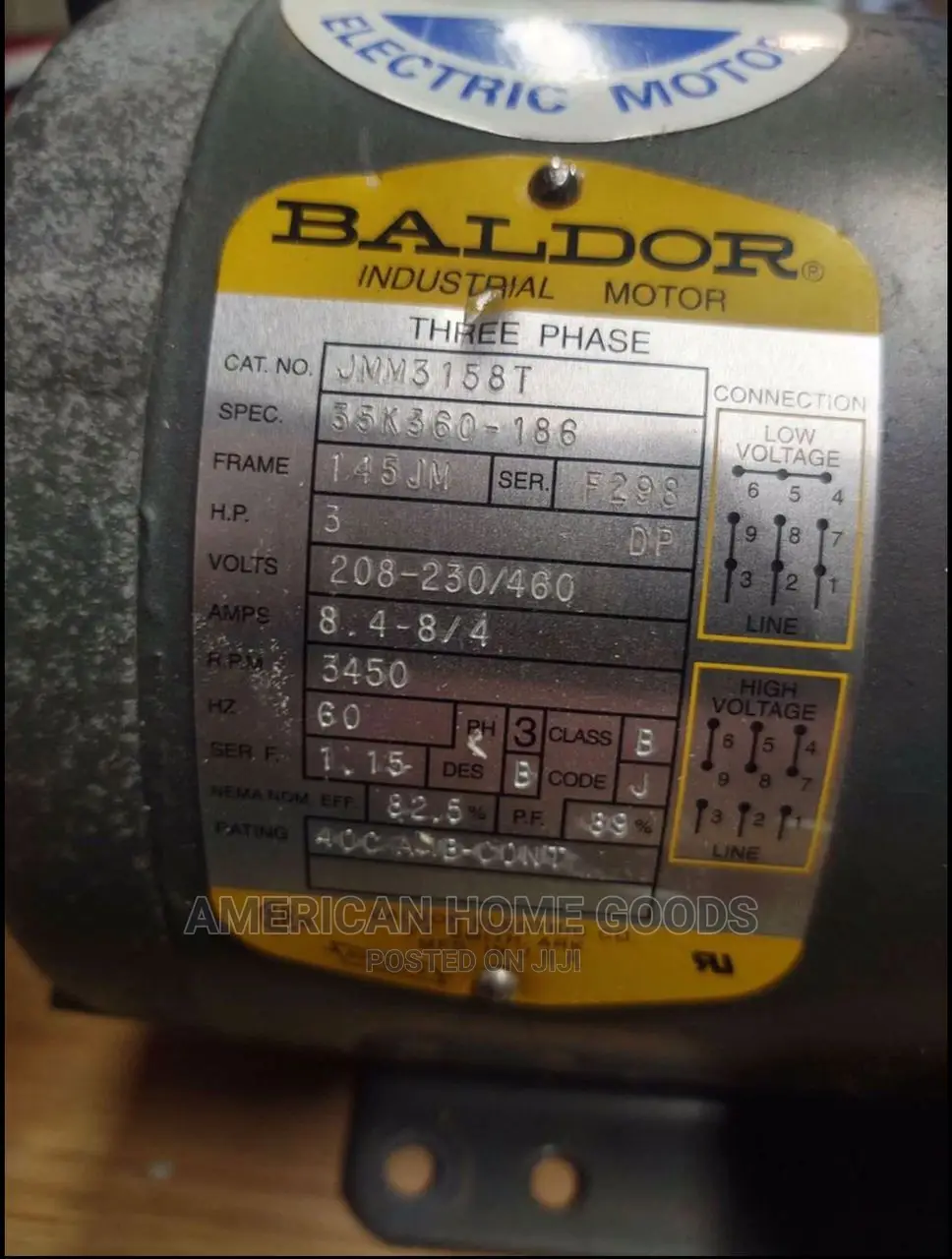 Baldor Electric Motors: 25HP; Single Or 3 Phase