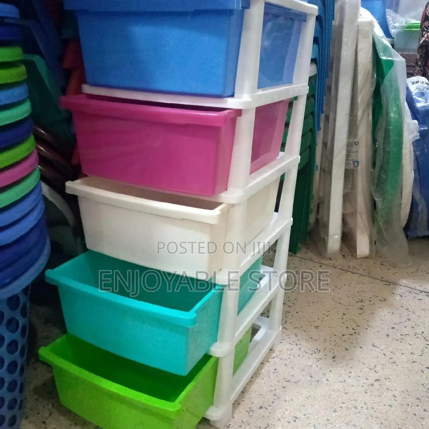 Plastic Storage Drawer Trolley