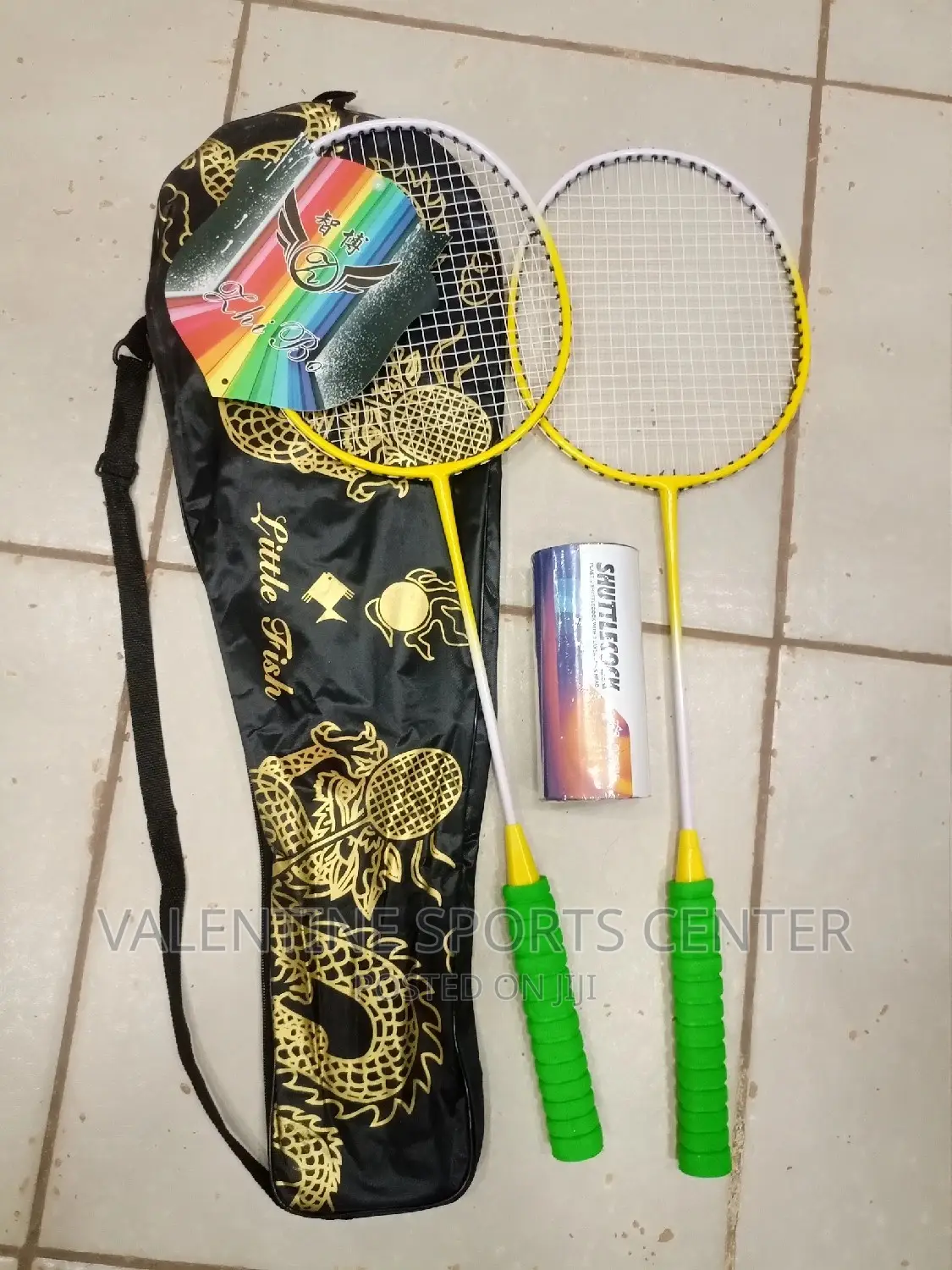 Apiar of Badminton Rackets and 3 Shuttle Original Material