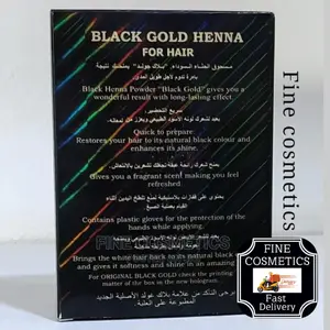 6pieces Original Black Gold Henna Hair Darkening Powder Dye