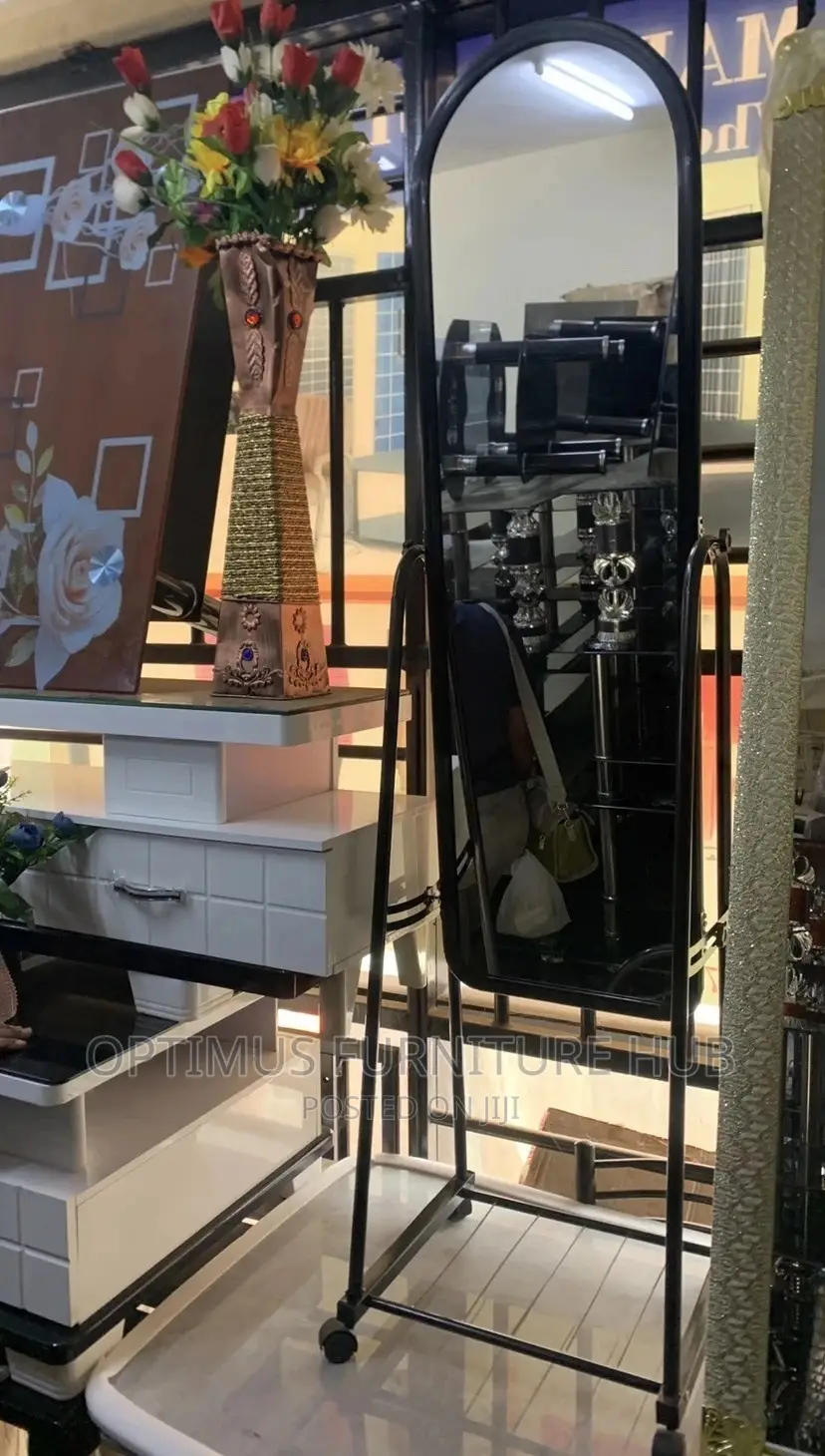 Dressing Mirror With Rollers