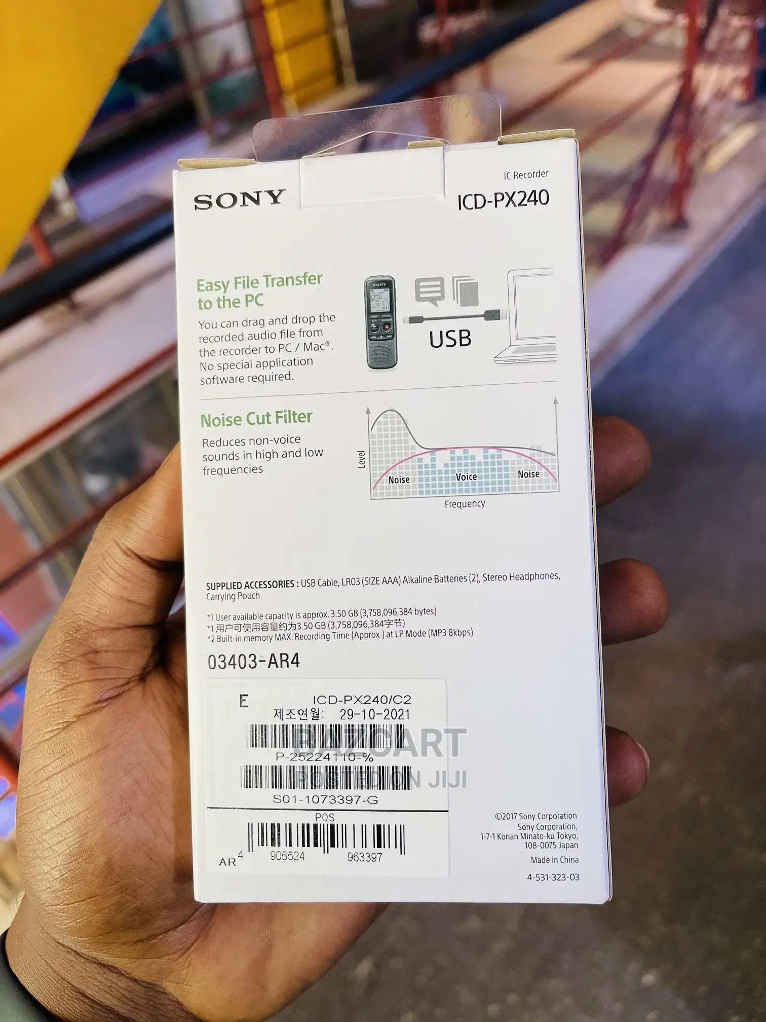 Sony Voice Recorder Icd-Px240 4gb Storage