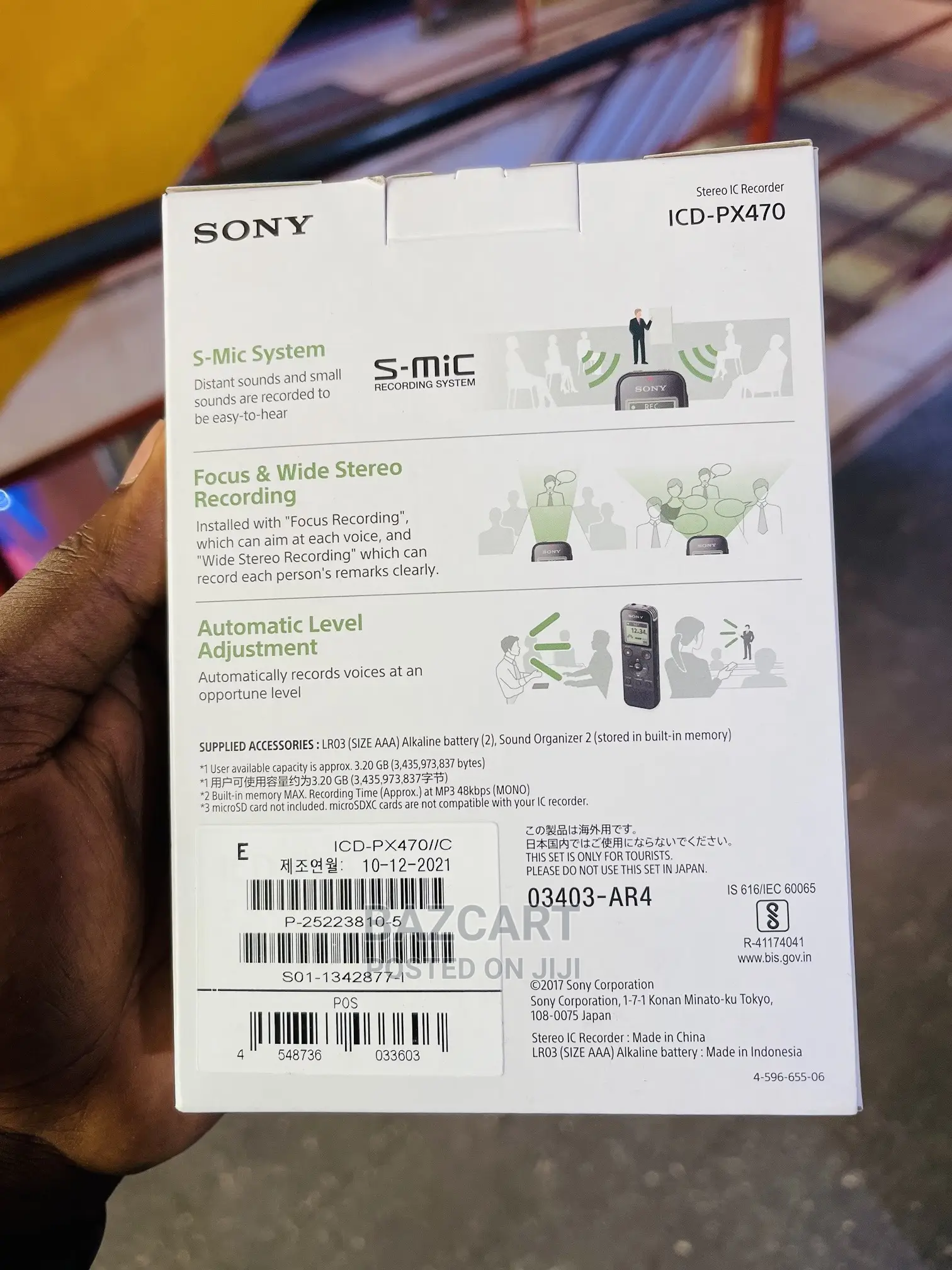 Sony Voice Recorder Icd-Px470 4gb Storage