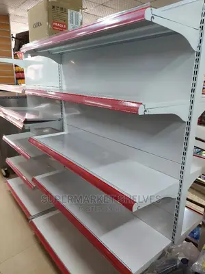 Shelves Supermarket Both Double and Single On