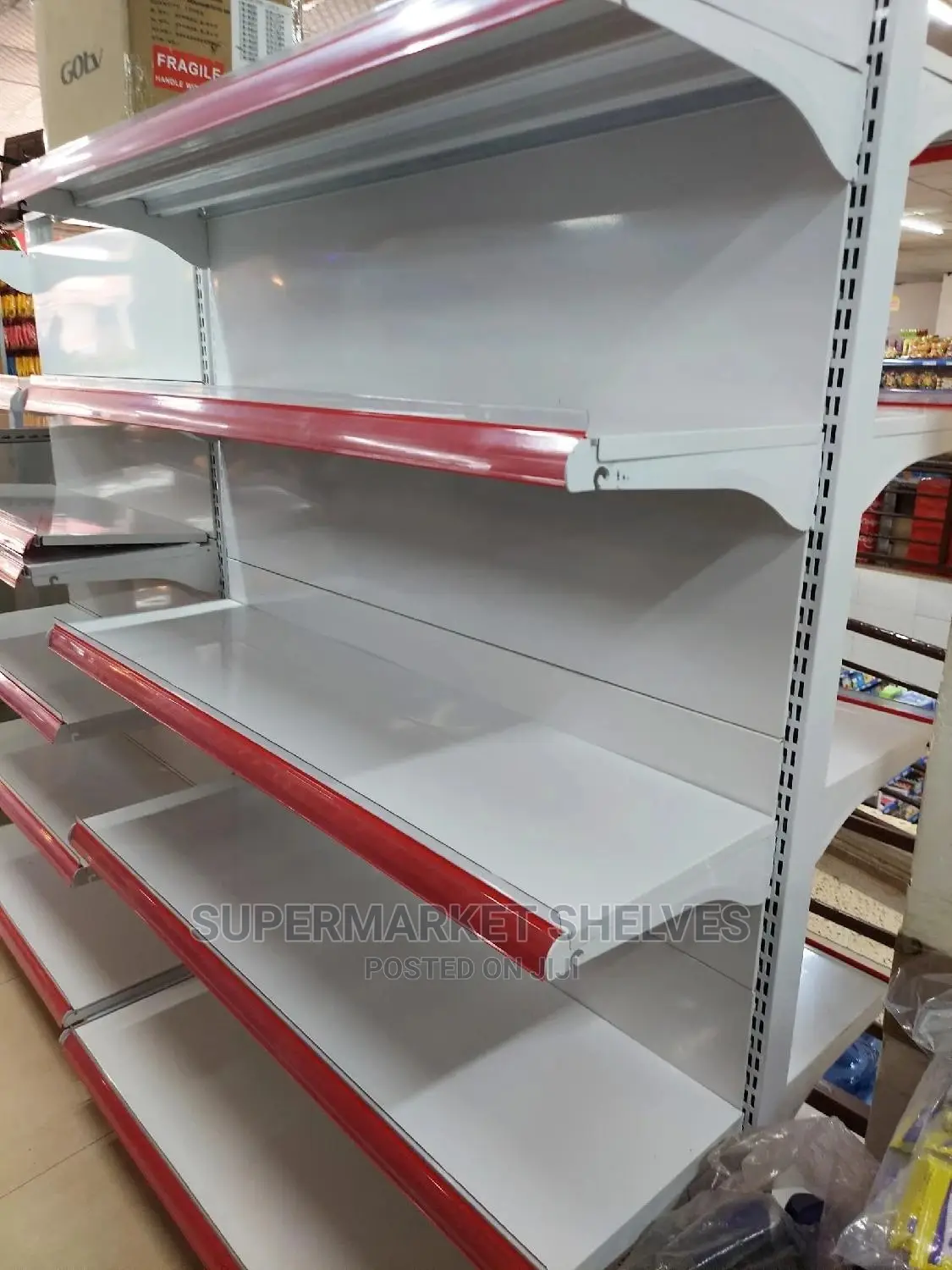 Shelves Supermarket Both Double and Single On