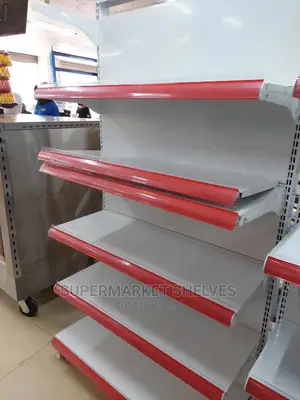 Shelves Supermarket Both Double and Single On