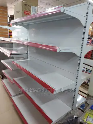 Shelves Supermarket Both Double and Single On