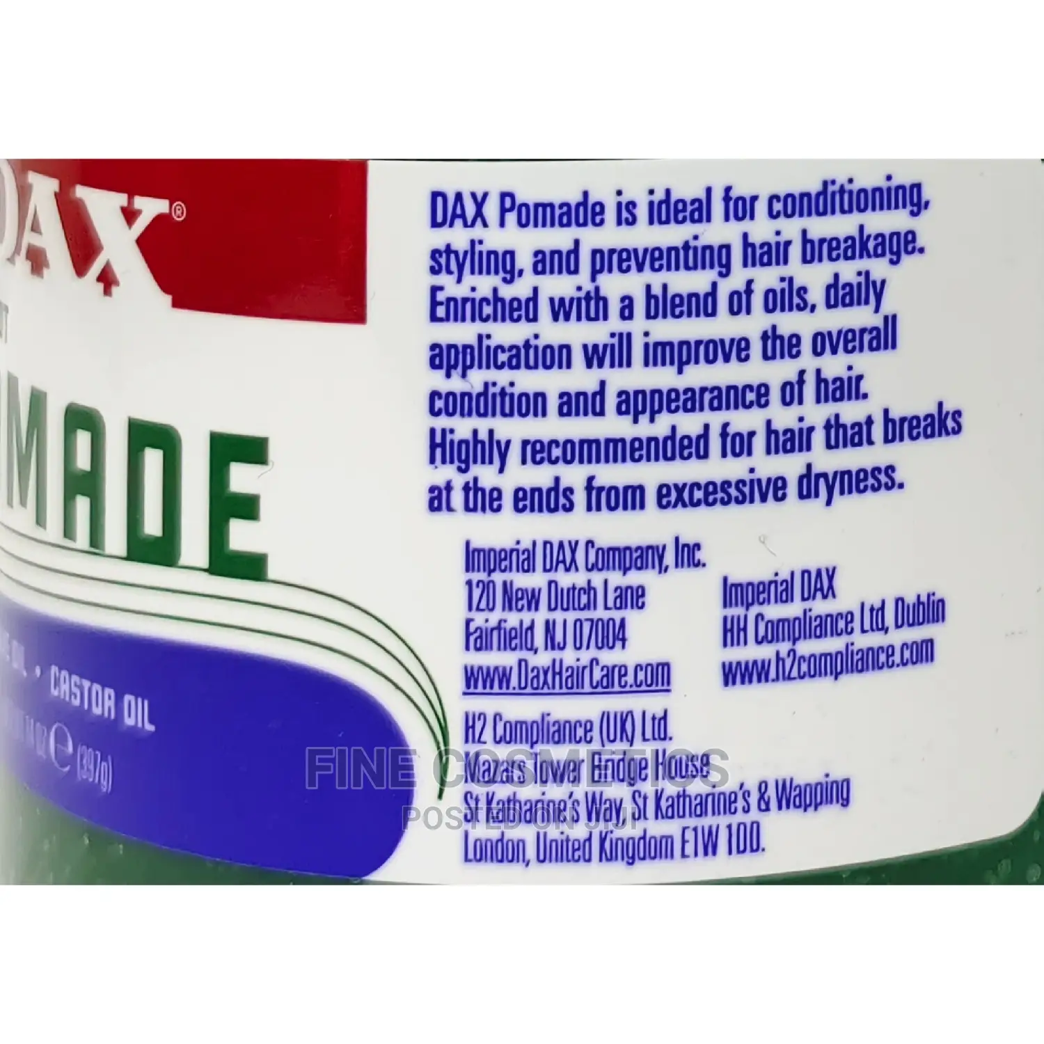 Original Dax Hair Texturizing and Styling Pomade for Men and Women