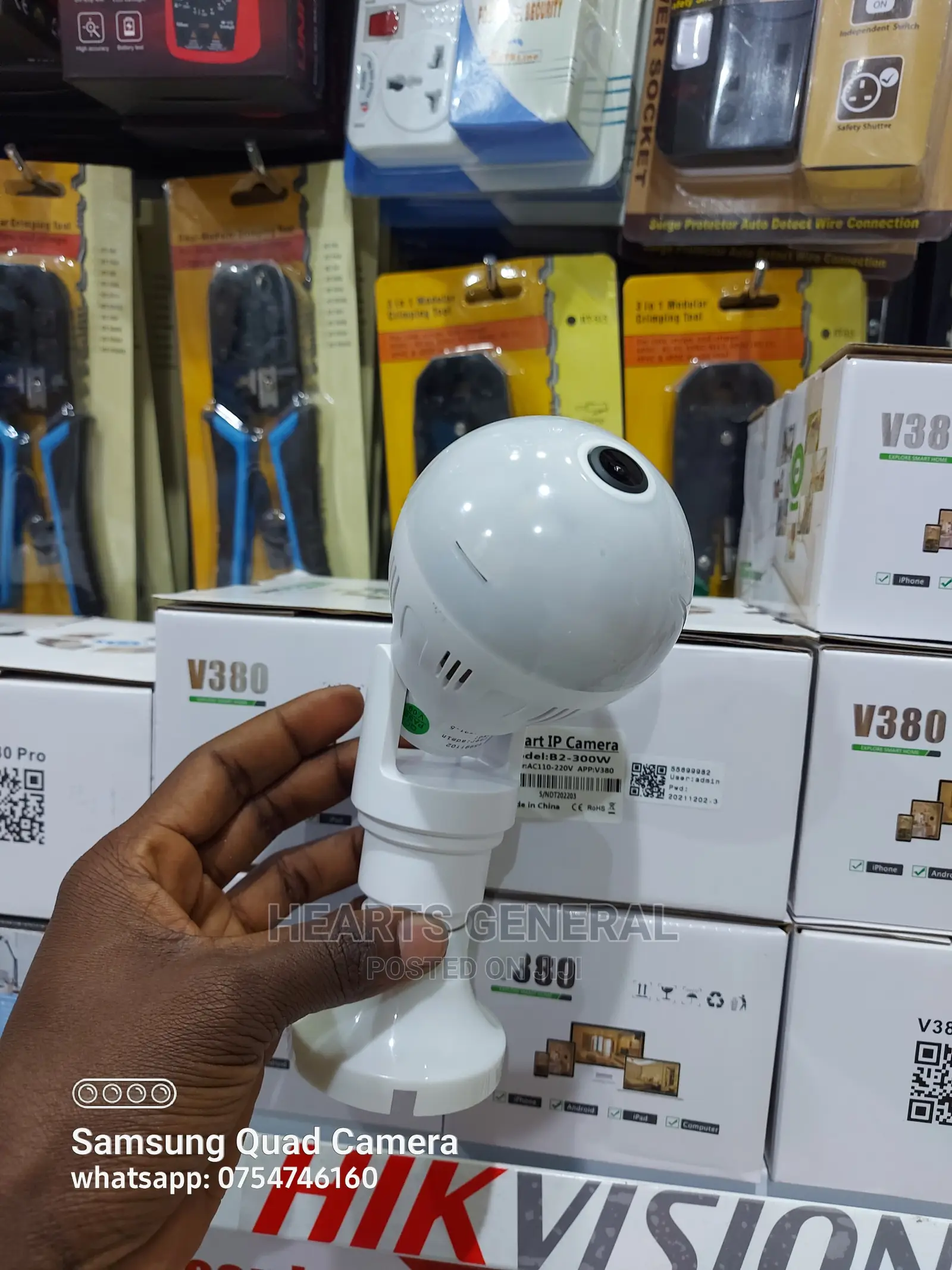 5MP Wifi Bulb Camera With 360 Fisheye Lens