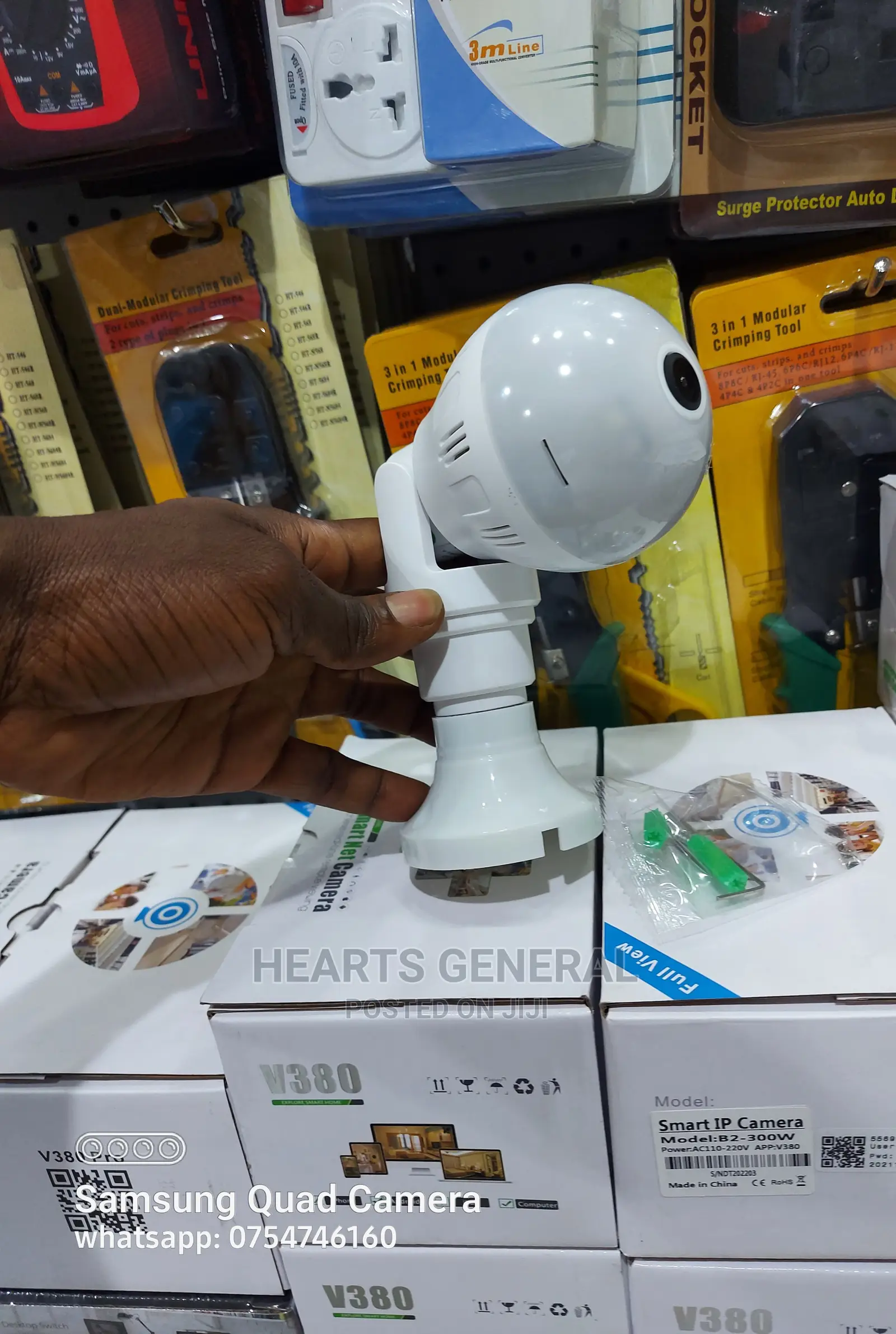 5MP Wifi Bulb Camera With 360 Fisheye Lens
