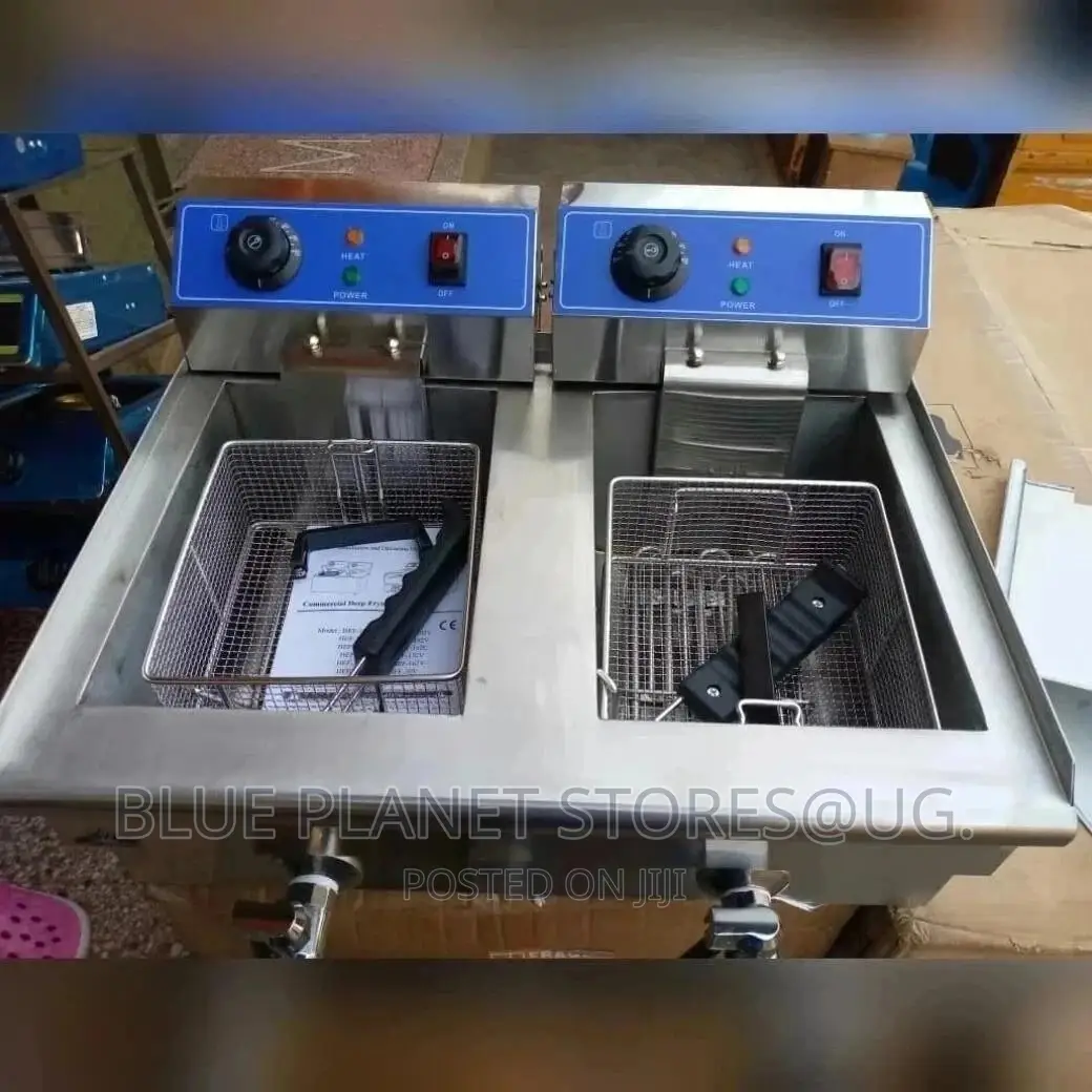 20L Electric Deep Fryer With Drain Faucet | 3+3kw | Hef-102v