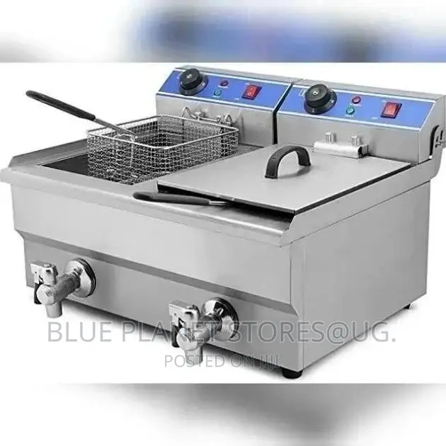 20L Electric Deep Fryer With Drain Faucet | 3+3kw | Hef-102v