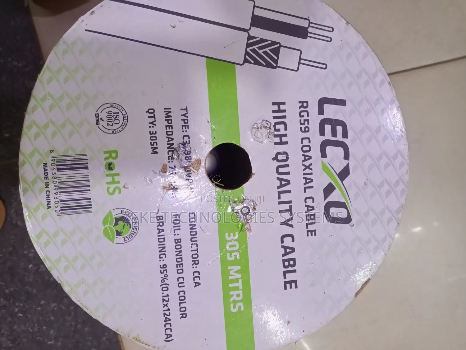 Rg59 Coaxial Cable 305 Meters