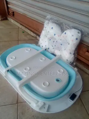 Foldable Baby Bathtub and Basin With Temperature Thermometer
