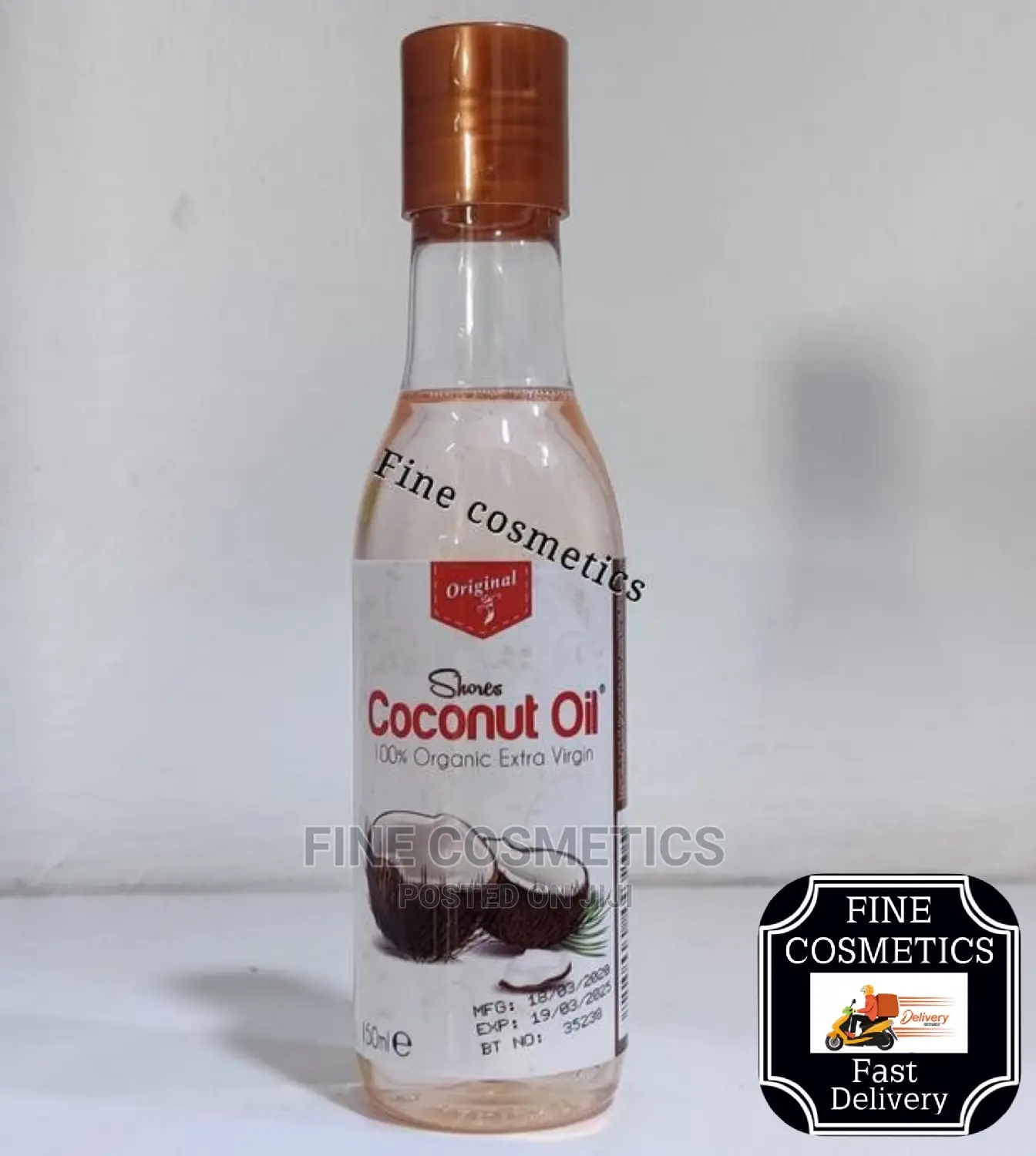 3pcs Organic Extra Virgin Coconut Oil For Skin And Hair