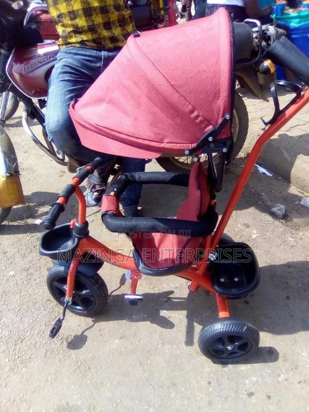 2in1 Kids Tricycle and Bicycle With Pushing Trolley