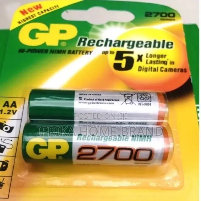 New GP AA 2700mah Rechargeable Battery 1.2V 5X Long Lasting