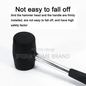 Rubber Double Head Mounting Hammer Fitting Tool Steel Handle