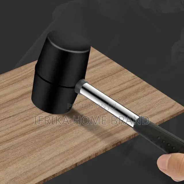 Rubber Double Head Mounting Hammer Fitting Tool Steel Handle