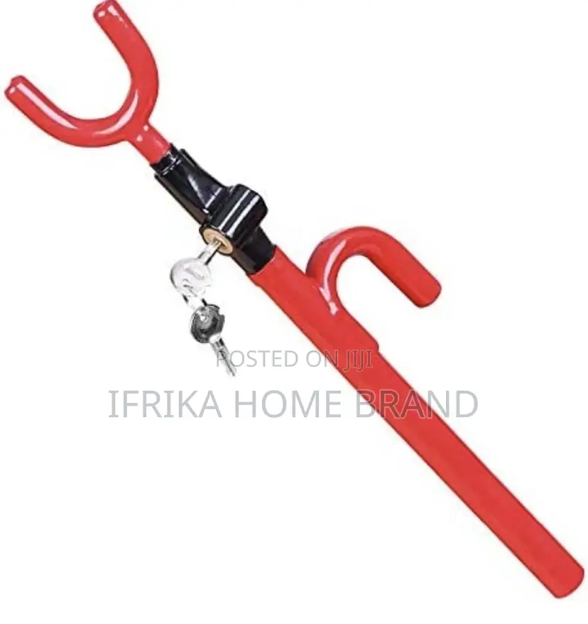 Anti-Theft Steering Wheel Lock, Red