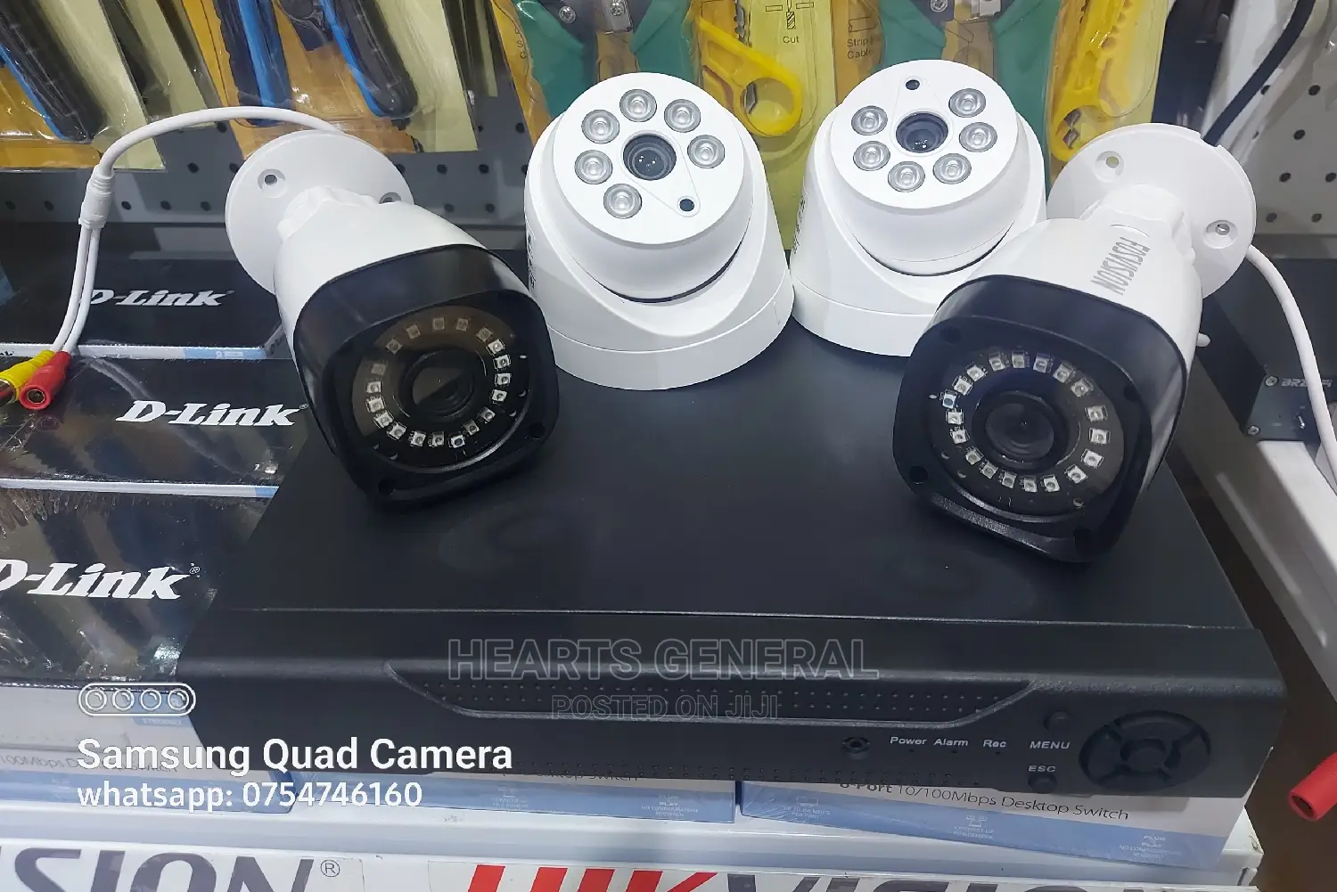 Full CCTV Camera 4 Channel Kit For Home And Office.
