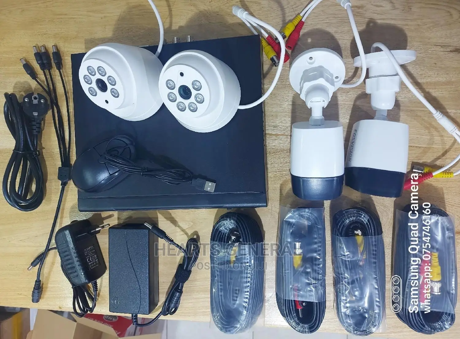 Full CCTV Camera 4 Channel Kit For Home And Office.