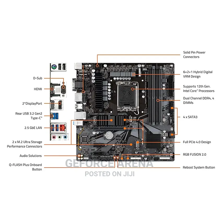 Gigabyte B660m Ds3h - Supports Intel 12th Gen + Ddr4 Ram