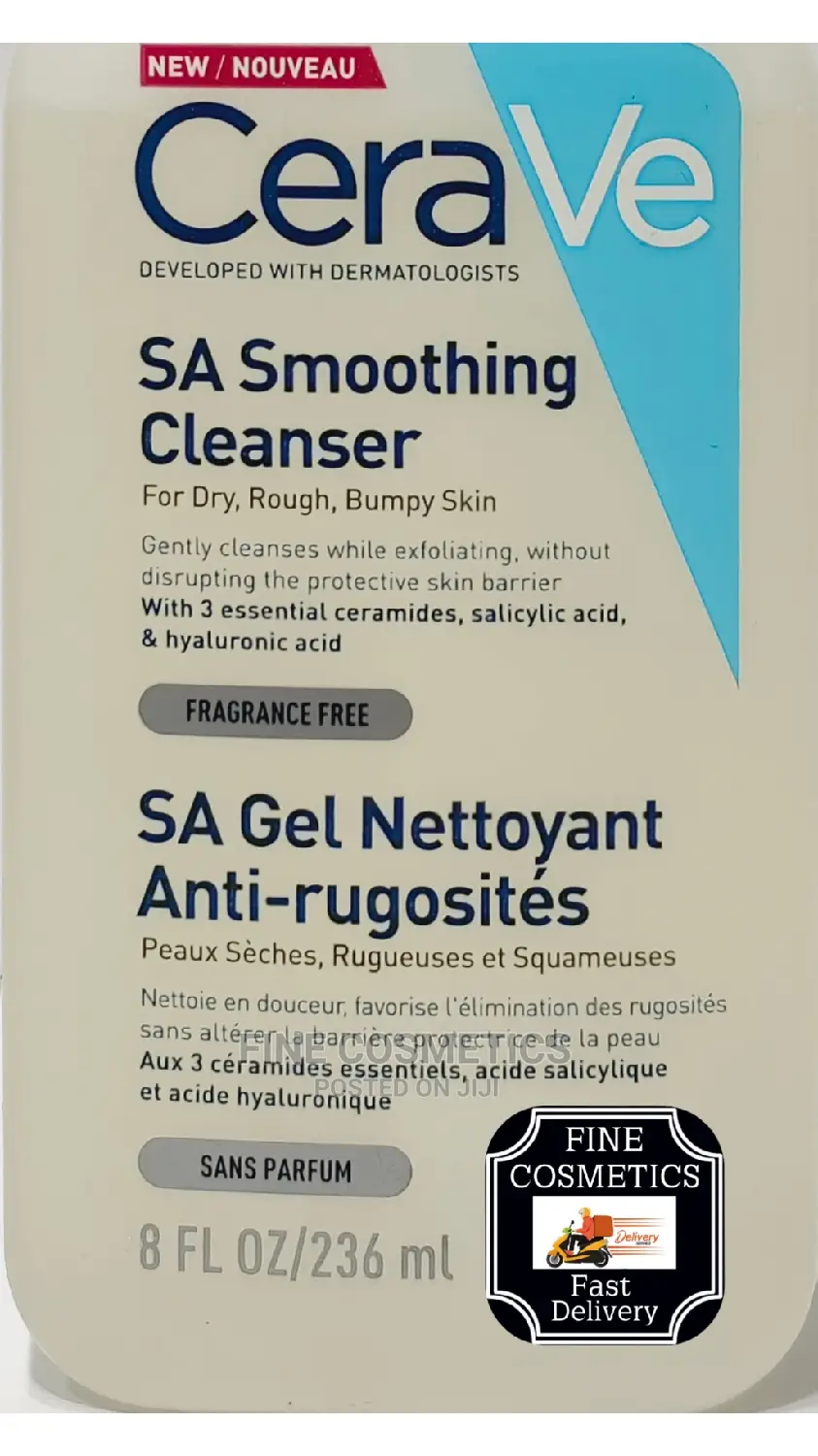 Cerave SA Smoothing Cleanser Face Wash With Salicylic Acid