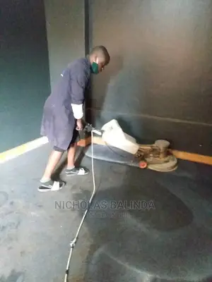 Room Carpeted Floor Cleaning in Progress