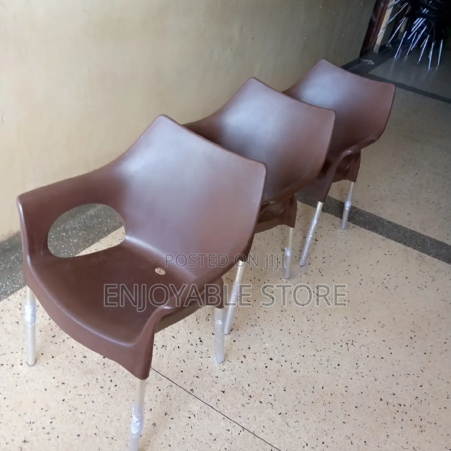Plastic Steel Legs Chairs