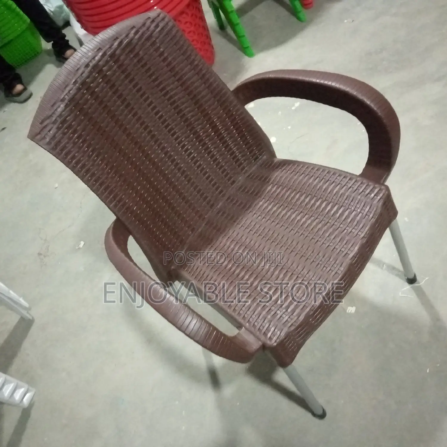 Plastic Aristo Chairs Woven With Steel Legs