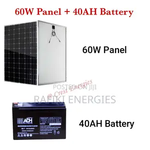 60W Panel 40AH Battery