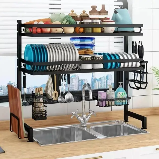 Kitchen Organizer Dish Drying Rack Over Sink