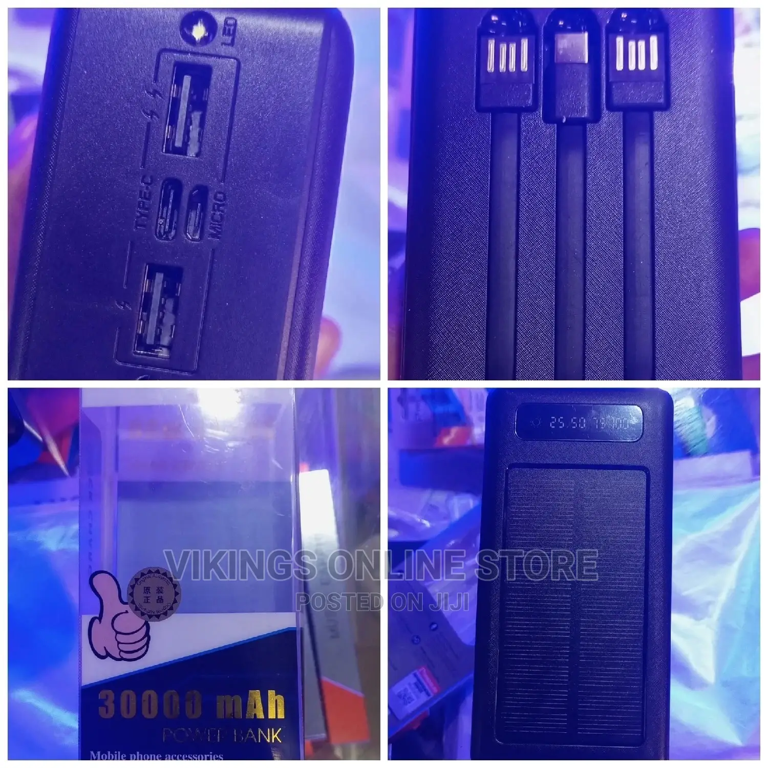 Original Solar Power Bank 30000 Mah