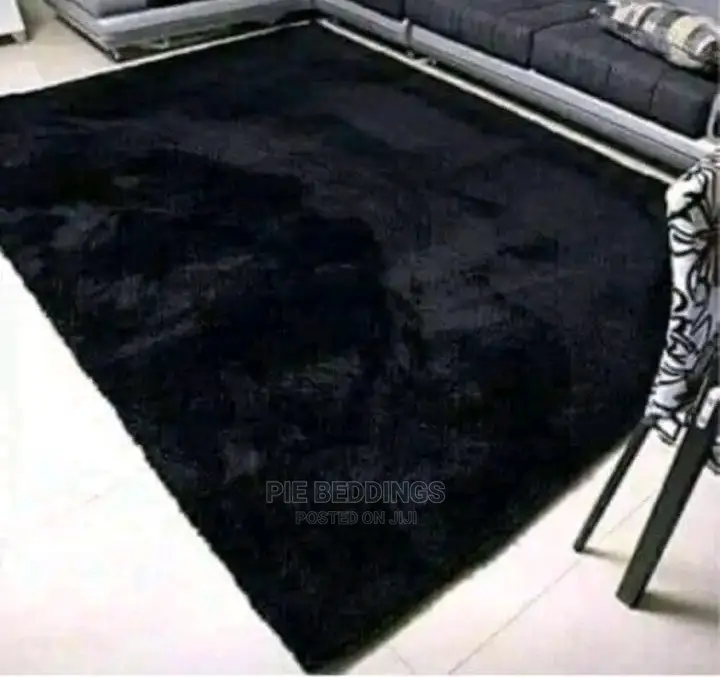 Large Black Fur Carpets