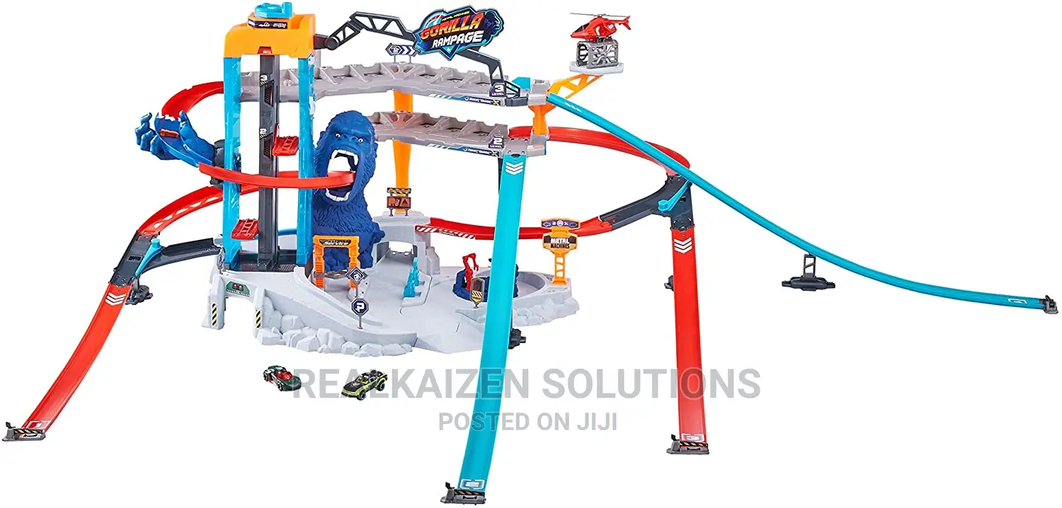 METAL MACHINES Gorilla Rampage Garage Track Vehicle Playset