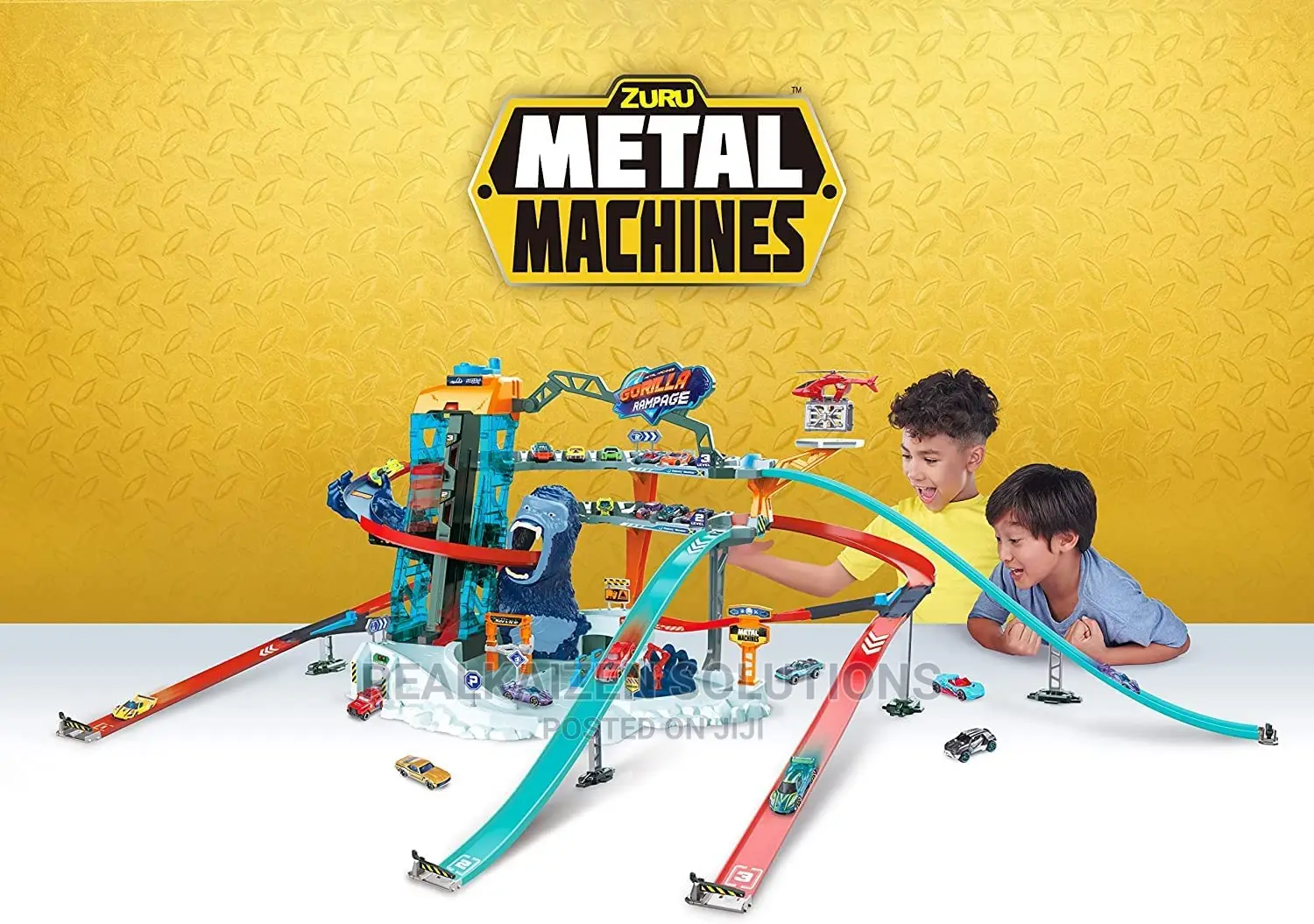 METAL MACHINES Gorilla Rampage Garage Track Vehicle Playset