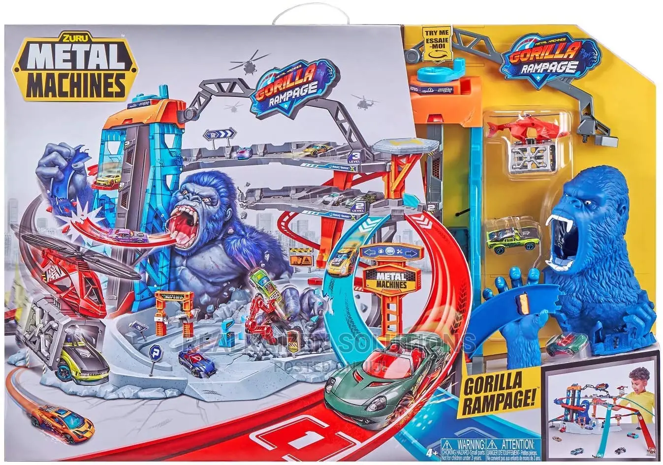 METAL MACHINES Gorilla Rampage Garage Track Vehicle Playset