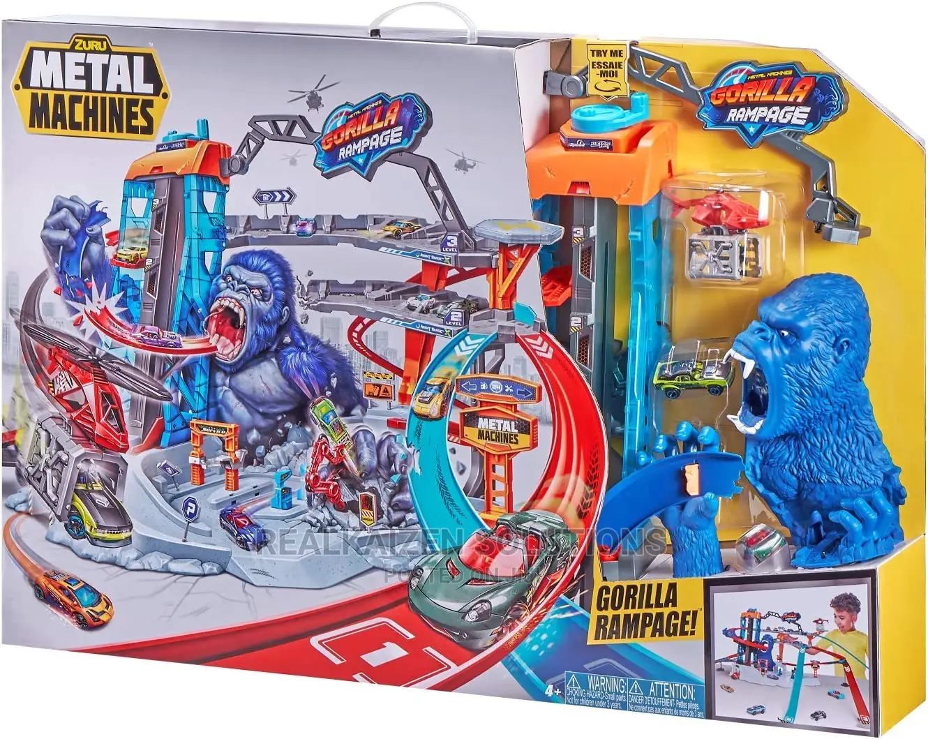 METAL MACHINES Gorilla Rampage Garage Track Vehicle Playset