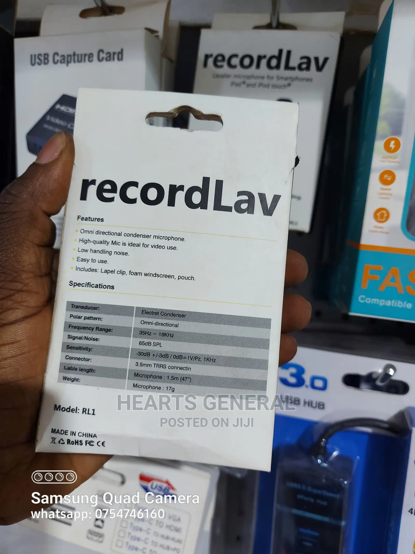 Lavalier Microphone for Smartphones Recordlav RL1