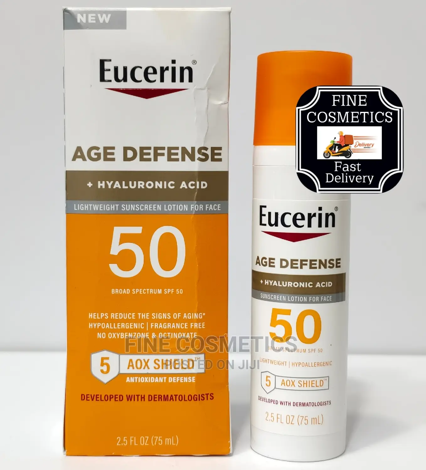 EUCERIN Age Defense SPF 50 Face Sunscreen + Hyaluronic Acid in Central